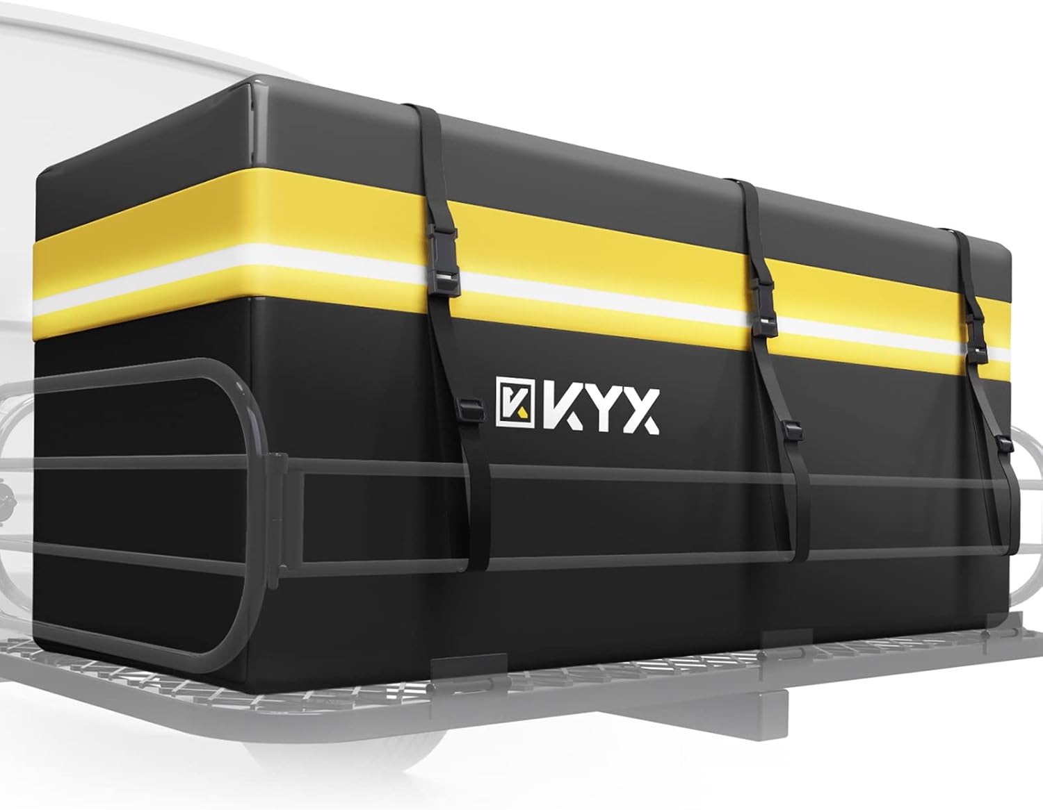 Hitch Cargo Carrier Bag - KYX 15 Cubic Feet Hitch Mount Vehicle Cargo Carrier Bag Car Pickup Truck 100% Waterproof, Anti-Tear 1000D PVC Fabric