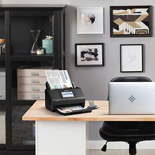 Epson Workforce ES-580W Wireless Color Duplex Desktop Document Scanner for PC and Mac with 100-sheet Auto Document Feeder (ADF) and Intuitive 4.3"