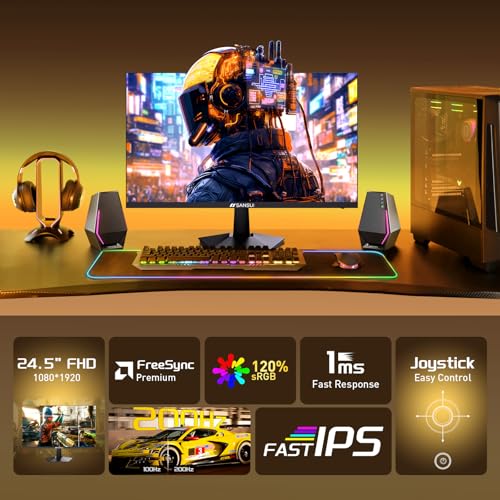 SANSUI 32 Inch Curved 240Hz Gaming Monitor High Refresh Rate, FHD 1080P Gaming PC Monitor HDMI DP1.4, Curved 1500R, 1Ms MPRT, HDR,Metal Stand