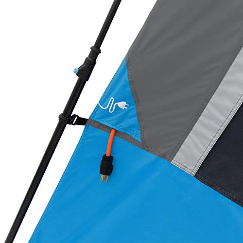 CORE Instant Cabin Tents with LED Lights | 6 Person / 9 Person / 12 Person Family Multi Room Lighted Pop Up Tents for Camping | Included Storage