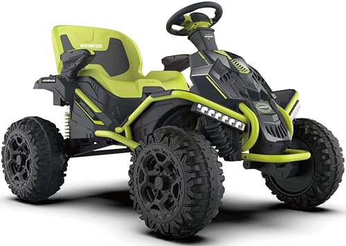 24V Ride on Toy for Big Kids, Kids' Electric Vehicles Outdoor Race Toy with 4 Strong Motors Total 300W Bluetooth Speaker and 24V 7AH Big Battery