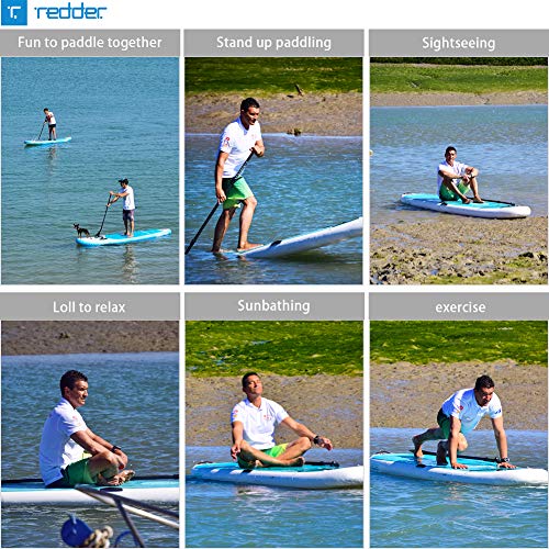 redder Stand Up Paddle Board Inflatable SUP Board for Kids and Adult Stand Up Paddling Board with Leash, Paddle, Backpack, Pump, Repair Kit