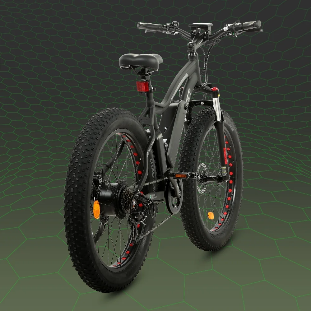 Ecotric 26 Inch Fat Tire Electric Bicycle Powerful 500 W Motor 36 V/12.5 Ah Removable Lithium Battery Beach Snow Shock Absorption Mountain for Adults