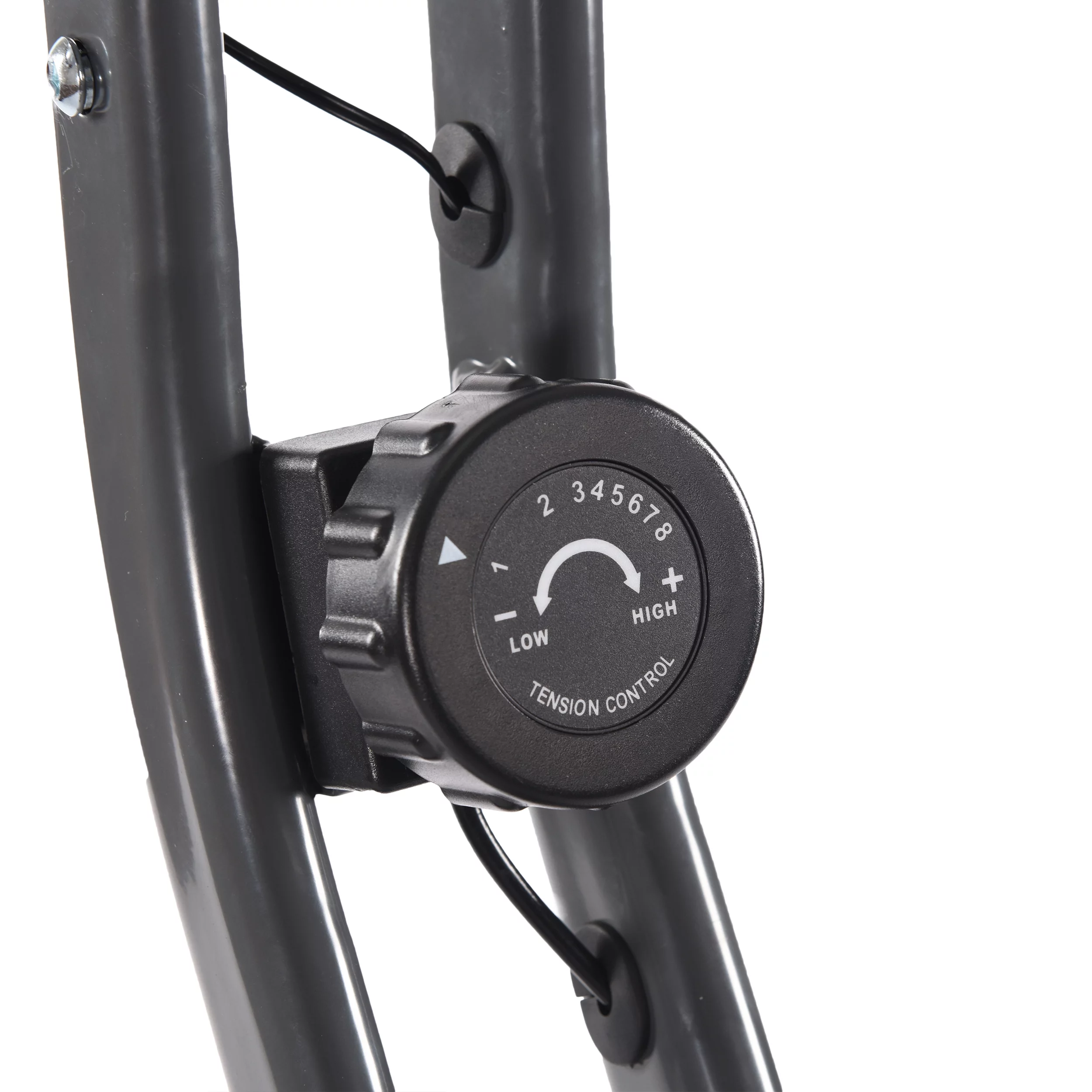Stamina Folding Cardio Upright Exercise Bike with Heart Rate Sensors and Extra Wide Padded Seat