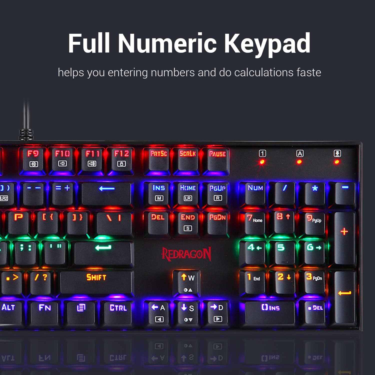 Redragon K551 Mechanical Gaming Keyboard RGB LED Rainbow Backlit Wired Keyboard with Red Switches for Windows Gaming PC (104 Keys, Black) Pack of 2