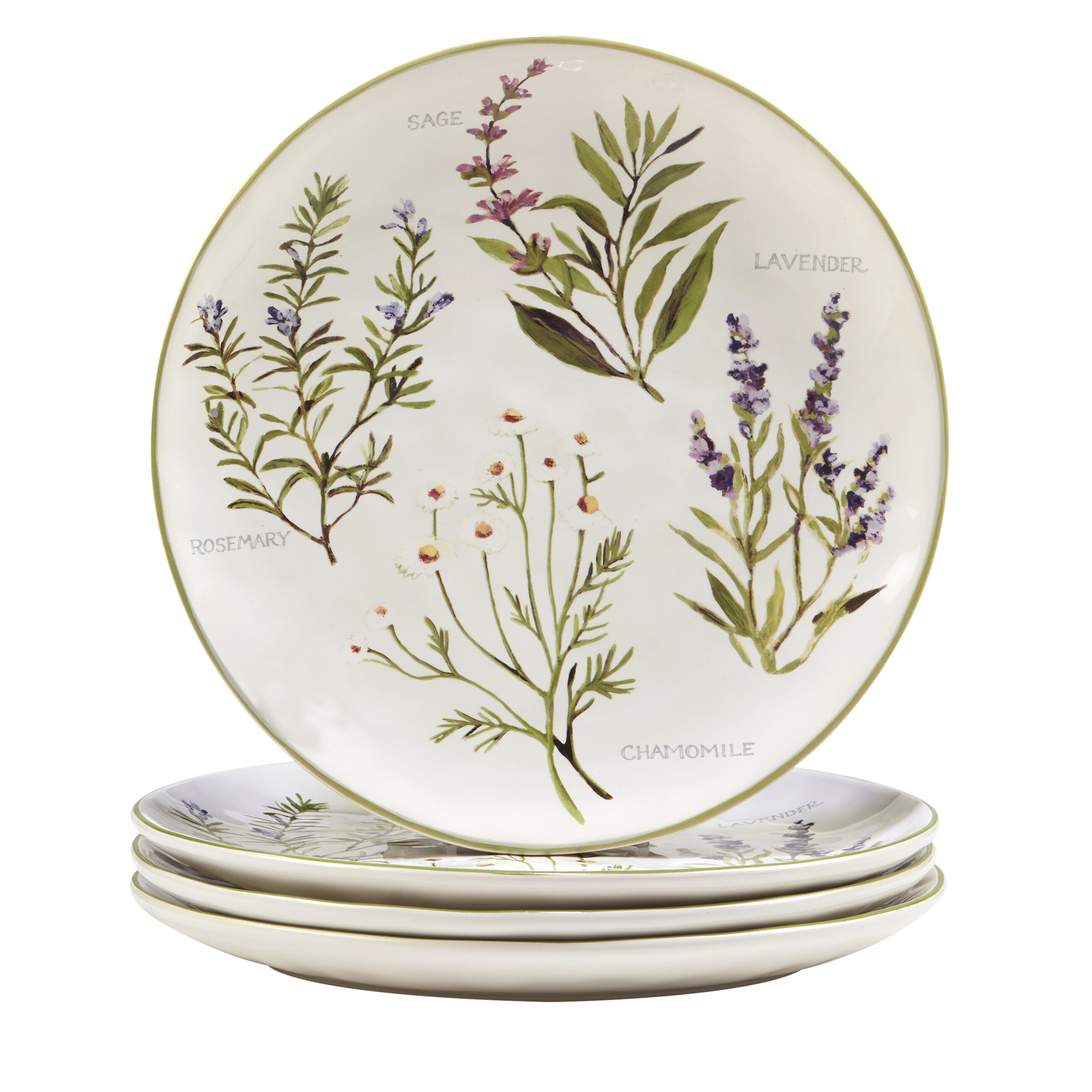 Certified International  Fresh Herbs 16-Piece Dinnerware Set, Service for 4