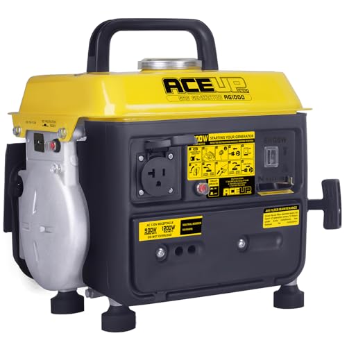 Aceup Energy 1,200W Gas Powered Generator, Small Portable Generator for Home Use Camping Ultralight, EPA & CARB Compliant
