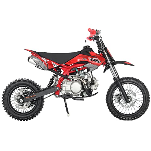 X-PRO Bolt 125 Dirt Bike with Automatic Transmission, Electric Start, Big 14"/12" Tires! (Blue)