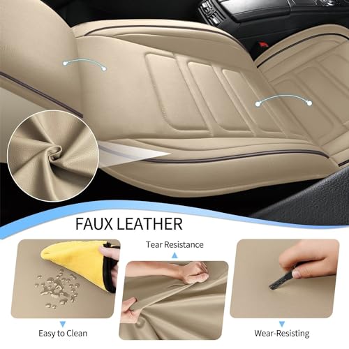 Car Seat Covers Full Set Fit for Subaru Outback 2010-2024 Breathable and Waterproof Faux Leather Anti-Slip Automotive 5 Seat Covers with Airbag