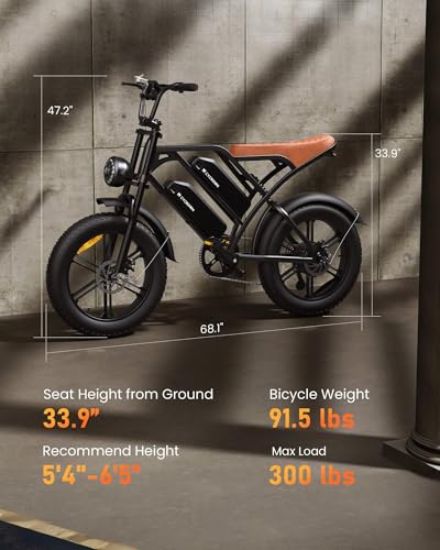 Electric Bike for Adults,Peak 1000W/1500W Motor,20/28MPH 55-150Mile ebikes for Adults with 10.4AH/13AH/26AH Battery