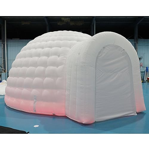 SAYOK Outdoor Portable Inflatable Igloo Dome Tent with Led Light for Party Wedding Event Camping