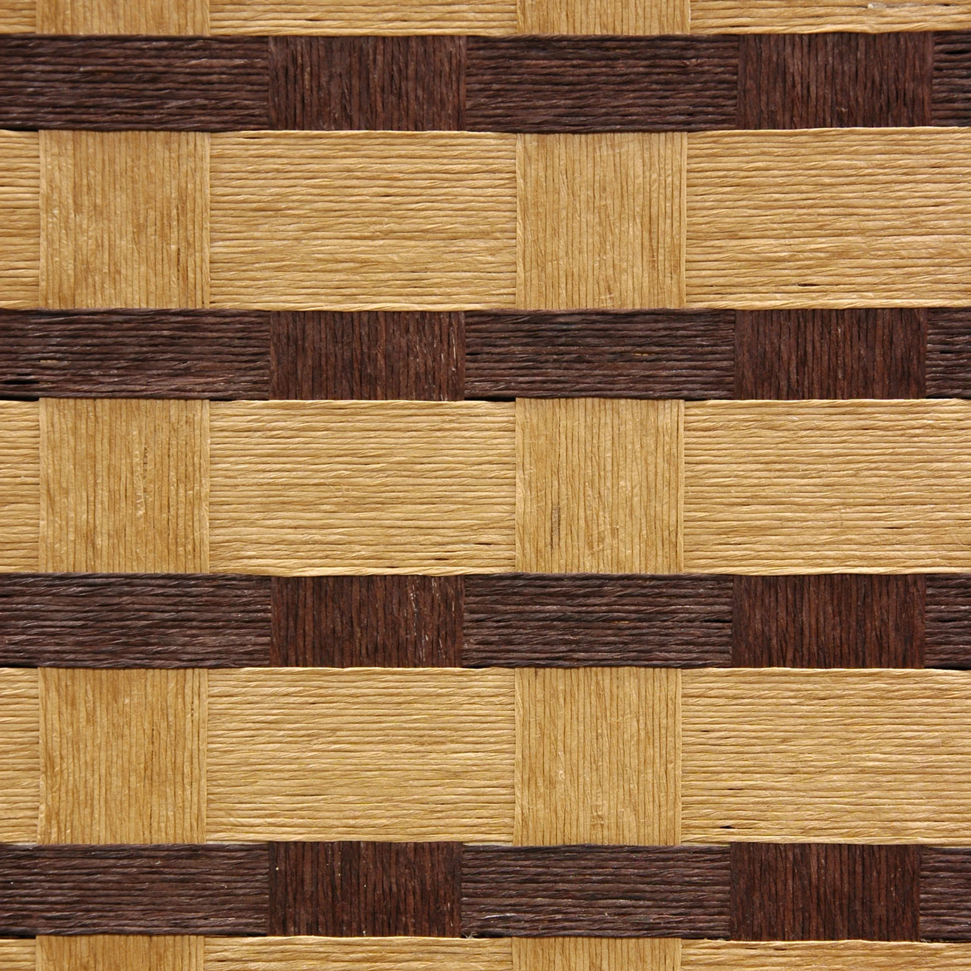 Oriental Furniture 6 ft. Tall Two Tone Natural Fiber Room Divider - 4 Panel