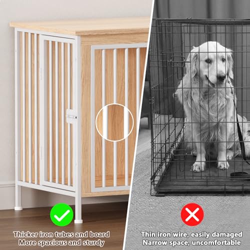 EasyCom 39.96" XL Wooden Large Dog Crate Furniture for Medium and Large Breed