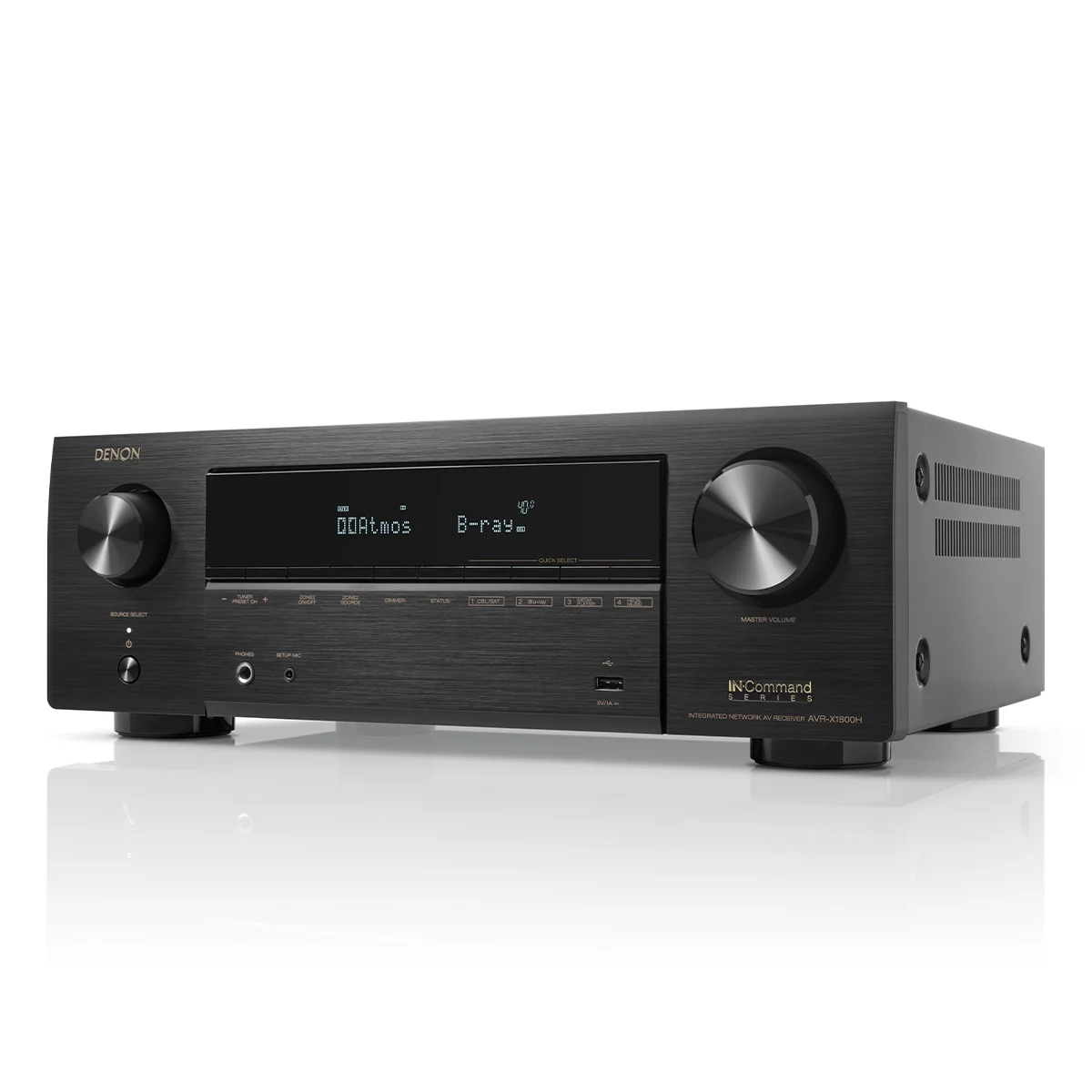 Denon AVRX1800H 7.2 Channel 8K Home Theater Receiver with Dolby Atmos, HEOS Built-In, and Audyssey Room Correction - Radiant Selections