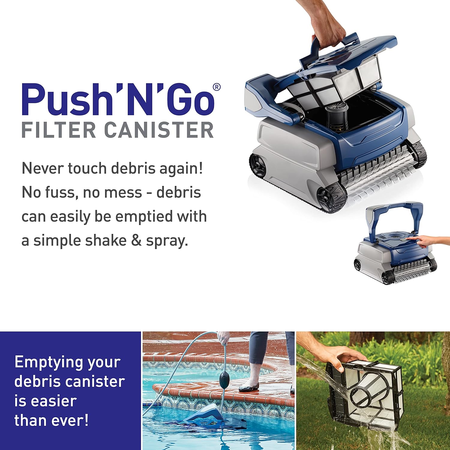 Polaris 8050 Sport Robotic Pool Cleaner, Automatic Vacuum for InGround Pools up to 40ft