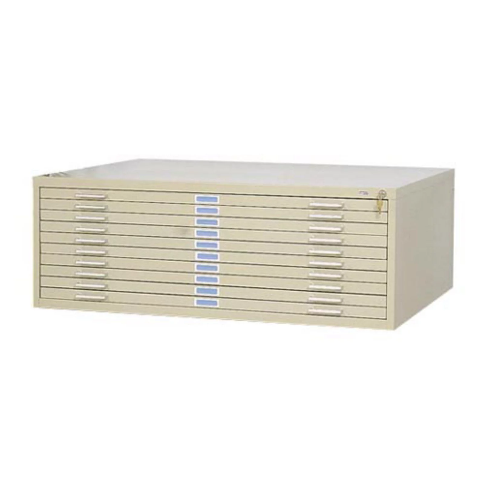 Safco 5 Drawer Metal Flat Files Cabinet for 24" x 36" Documents in Tropic Sand