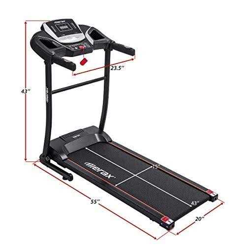 Merax Electric Folding Treadmill – Easy Assembly Fitness Motorized Running Jogging Machine with Speakers for Home Use - Sports Supplies Online Store