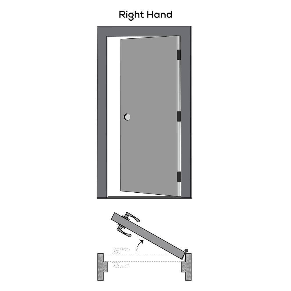 MMI Door 26 in. x 80 in. Smooth Caiman Right-Hand Solid Core Primed Molded Composite Single Prehung Interior Door