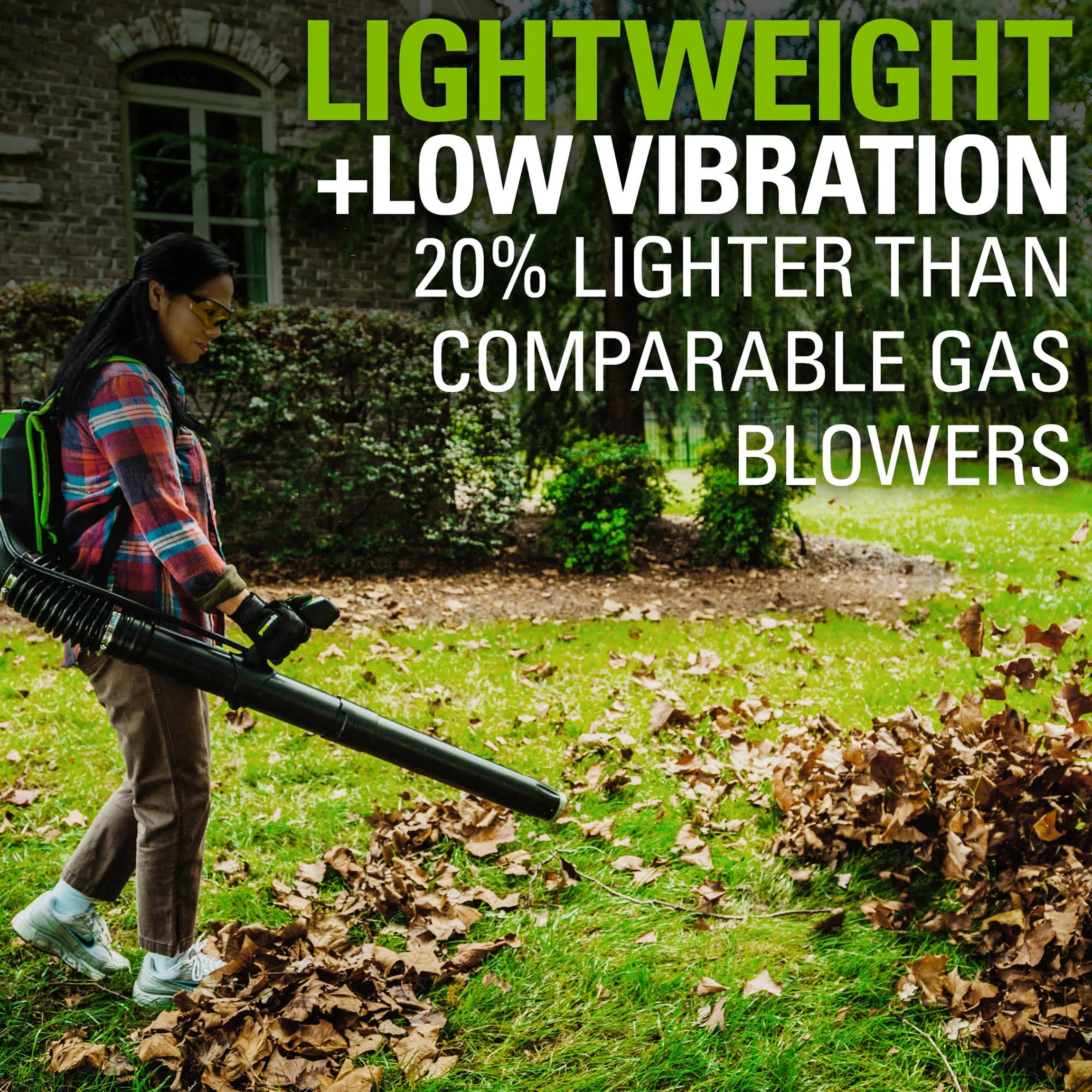 Greenworks Pro 80V 610 CFM Brushless Backpack Blower with 2.5 Ah Battery & Charger, 2404802