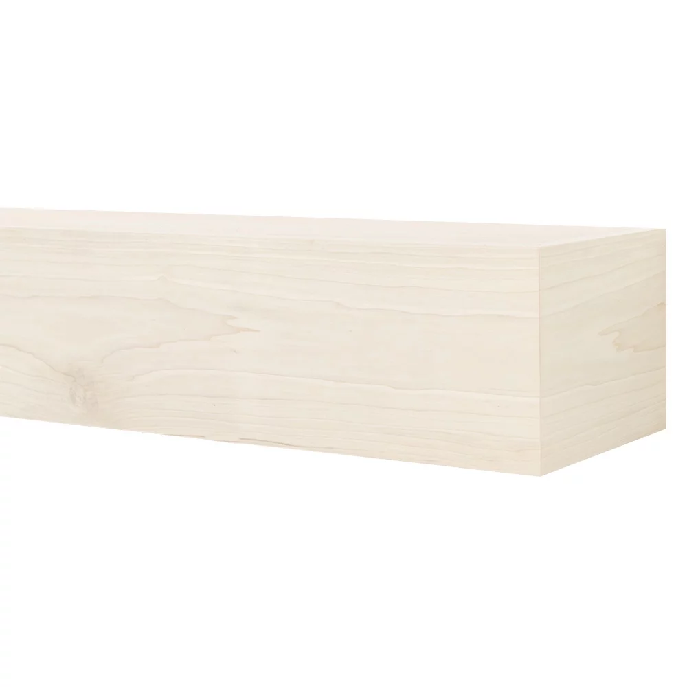 Modern Ember Boone 48 inch Floating Wood Fireplace Mantel Shelf - Unfinished