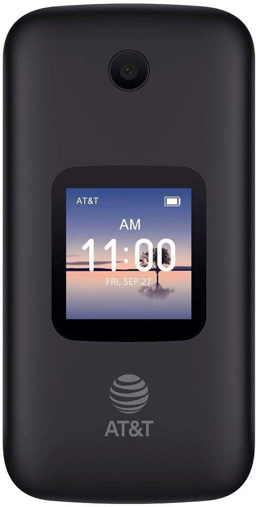 Alcatel SMARTFLIP 4052R | 4G LTE | 4GB Flip-Phone | Bluetooth, WiFi, Big Buttons | Carrier locked to AT&T. Phone is not unlocked - Volcano Black