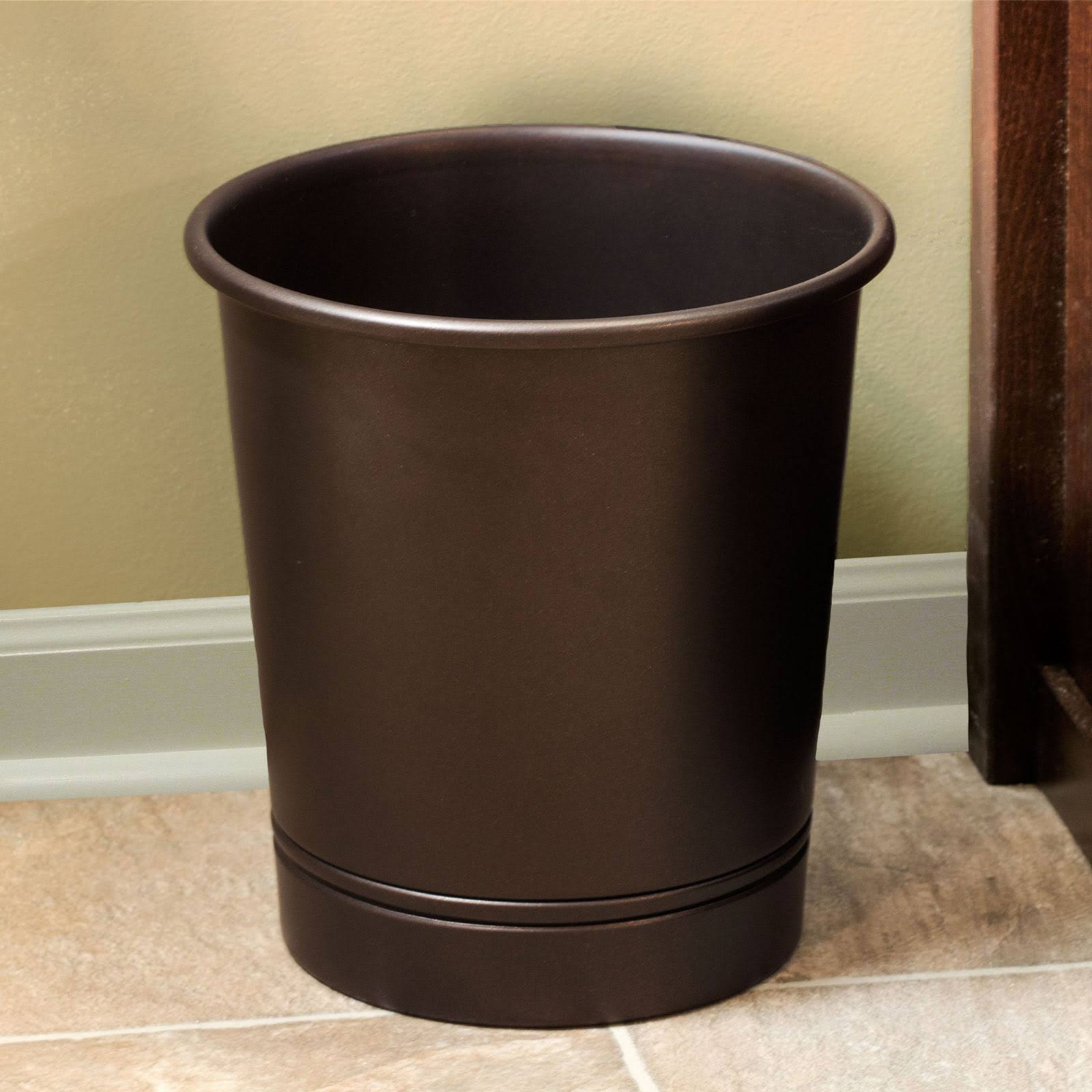 Interdesign 76585 York Waste Can, Bronze Metal
