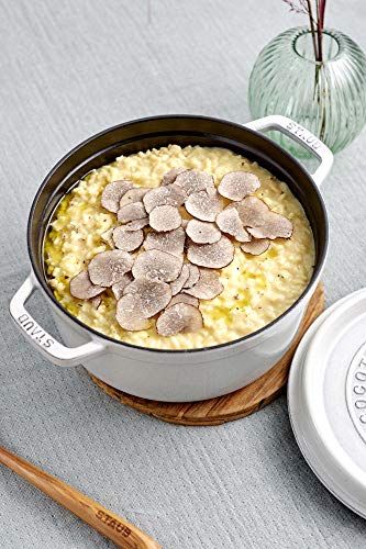 STAUB Cast Iron Dutch Oven 5.5-qt Round Cocotte, Made in France, Serves 5-6, Black Matte