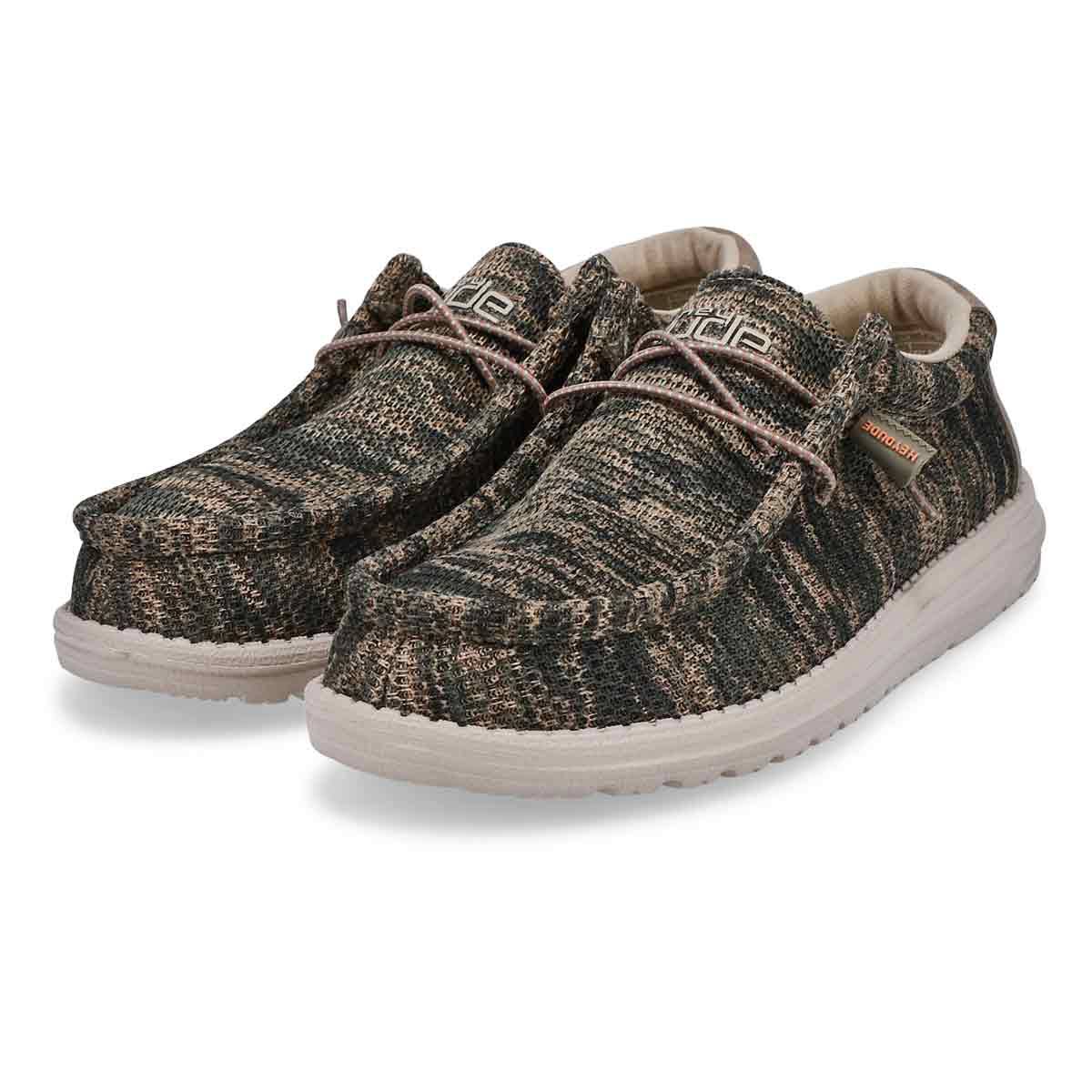 Hey Dude Men&s Wally Sox Multi - Woodland Camo - 13
