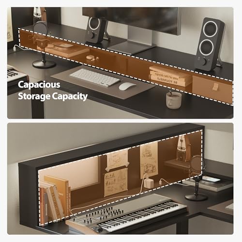 Agilestic L Shaped Electric Standing Desk with 2 Drawers, 63 Inch Ergonomic Adjustable Height Desk with Storage