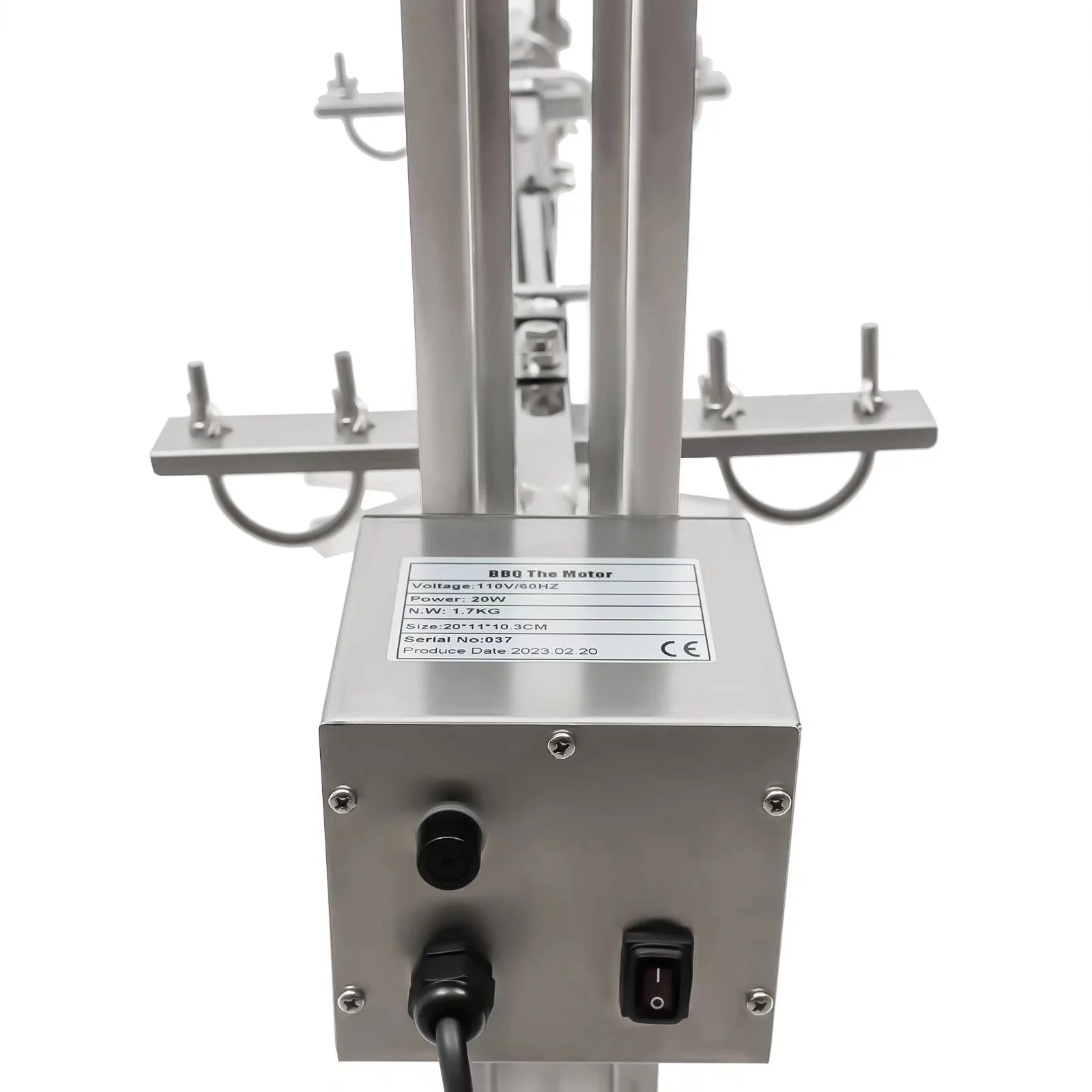 OUKANING 66lbs Large Grill Rotisserie Spit Roaster Rod Electric BBQ Chicken Pig Motor Kit