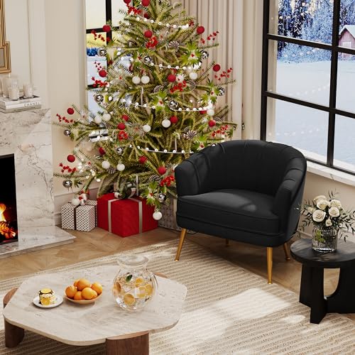 Andeworld Velvet Accent Chair, Upholstered Modern Single Sofa Side Chair