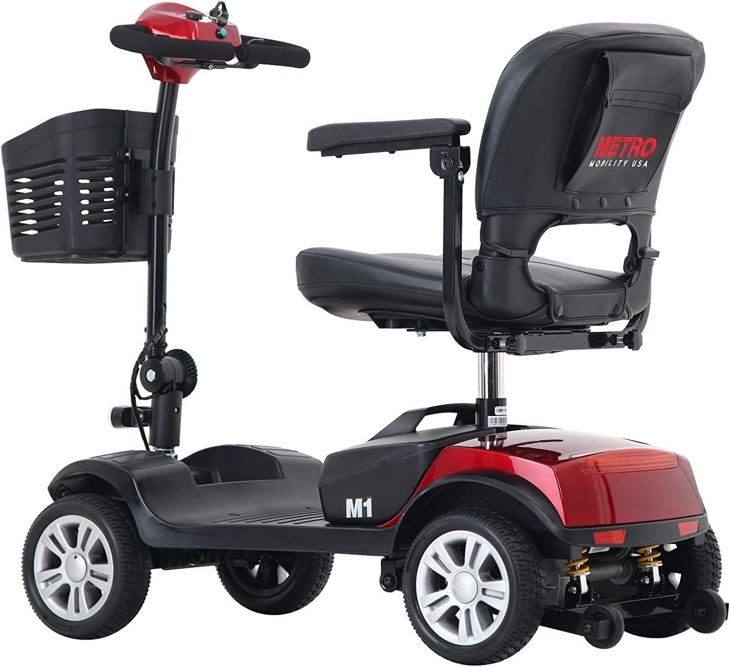 Folding Mobility Scooter for Seniors 4 Wheel Scooter for Adults Electric Medical Scooter Compact for Travel - Electric Powered Wheelchair Device