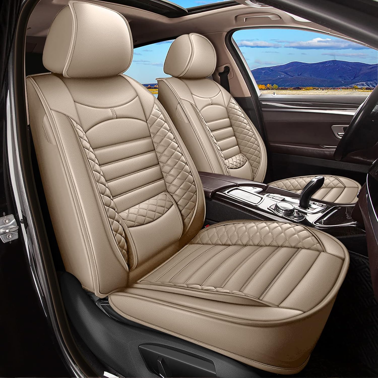 JIAMAOXIN Custom Fit for Mazda CX-5 2013-2021 Car Seat Covers Full Set 5 Seats Waterproof Faux Leather Car Seat Cushion Protector Compatible Airbag