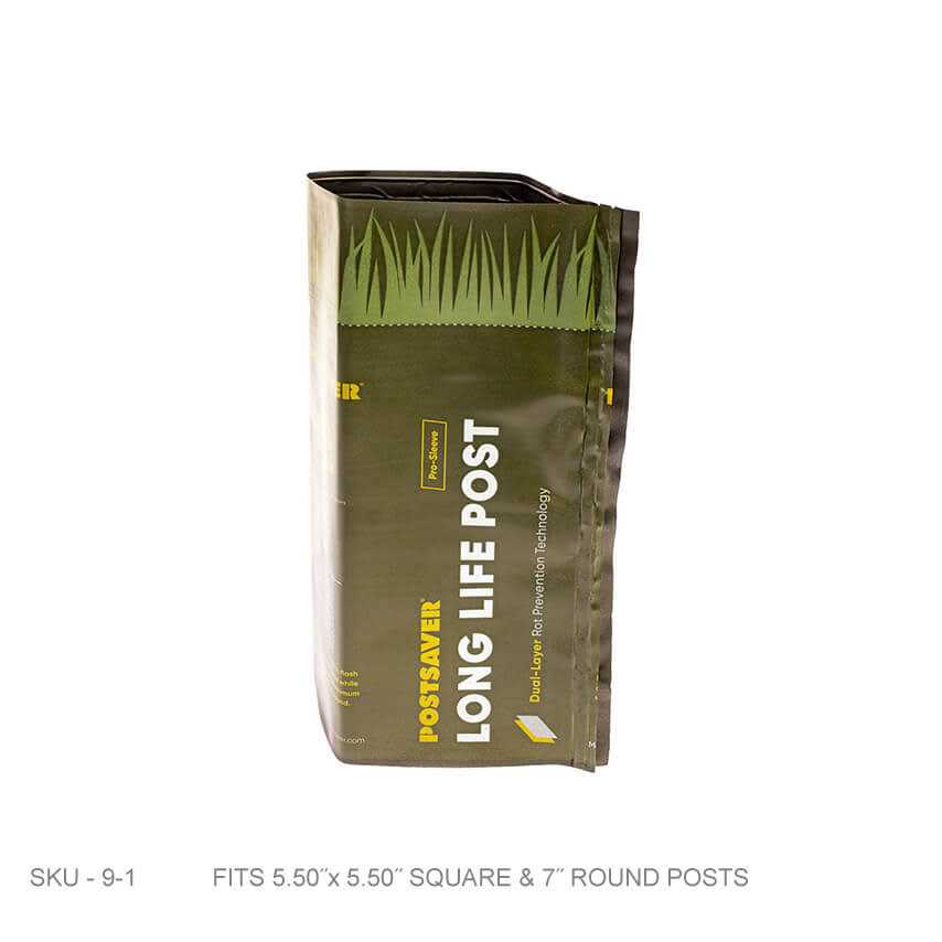 Postsaver Rot Protection Post Wrap and Tack 180-in Black/Green Composite Post Sleeve For Wood Fence - Shop Hardware Tools Online Store