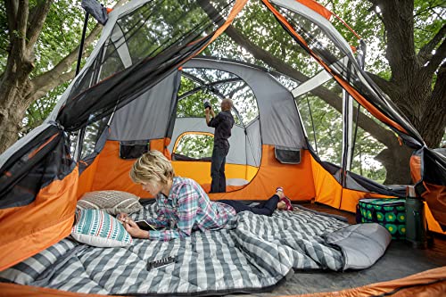 CORE Tent for Family Camping | 10 Person / 11 Person / 12 Person Large Multi Room Cabin Tents for Car Camping & Outdoor Adventures
