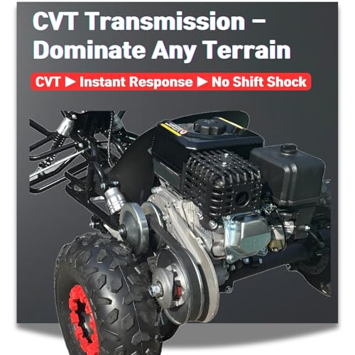 Zliathor Go Kart for Adults & Kids 212cc 4-Stroke Gas 45MPH CVT Transmission, 6'' Off-Road Tires, Hydraulic Disc Brakes