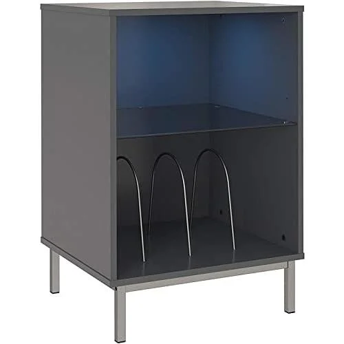 Contemporary Turntable Stand In Graphite Gray
