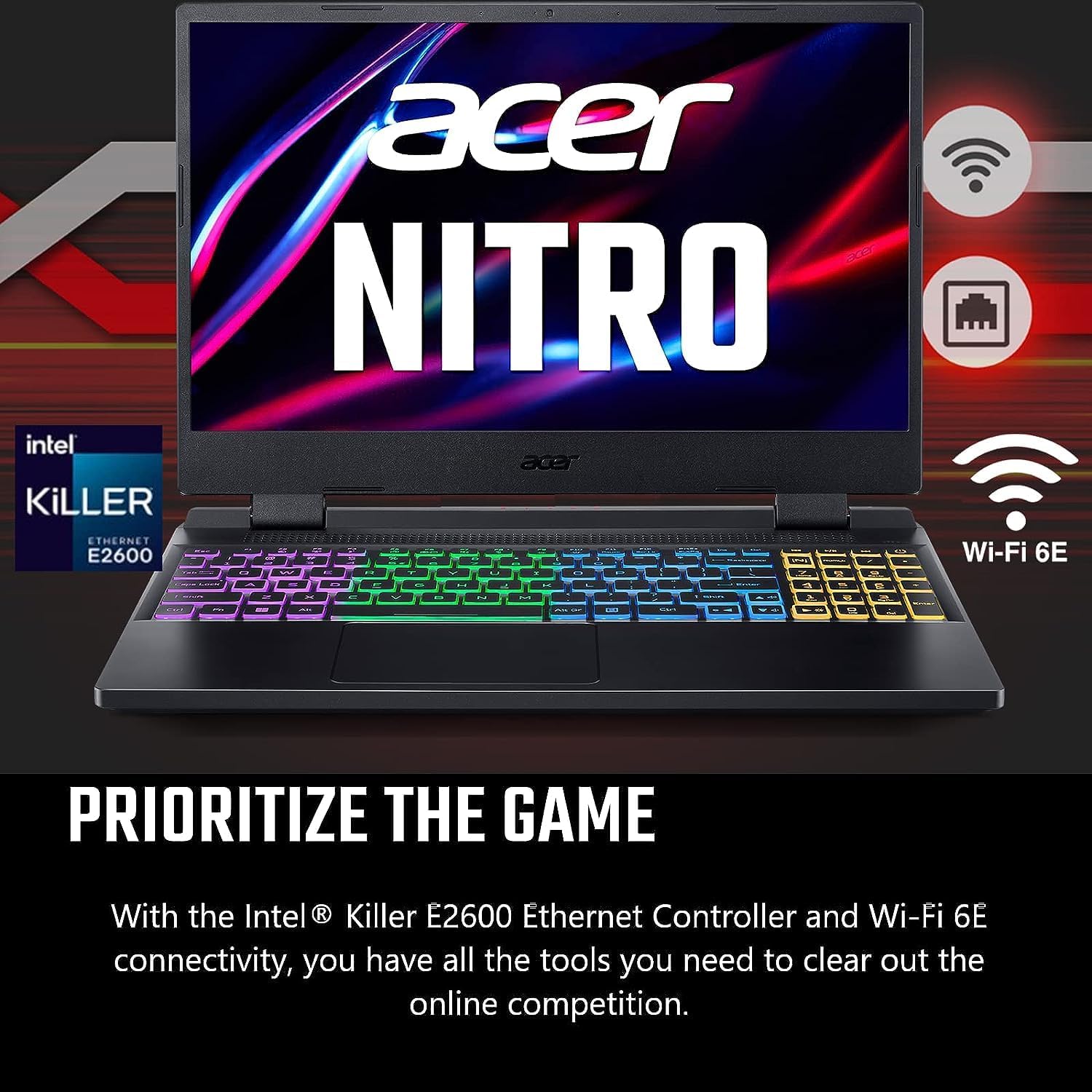 acer 2023 Newest Nitro 5 Gaming Laptop, 15.6" 165 Hz IPS Display, AMD Ryzen 7 6800H (8 core), NVIDIA GeForce RTX 3070 Ti, 16GB DDR5 RAM, 1TB SSD