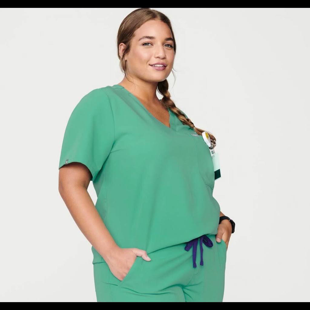 Figs Other | Xs Surgical Green One Pocket Scrub Top | Color: Blue/Green | Size: Xs | Auttummnnn&s Closet