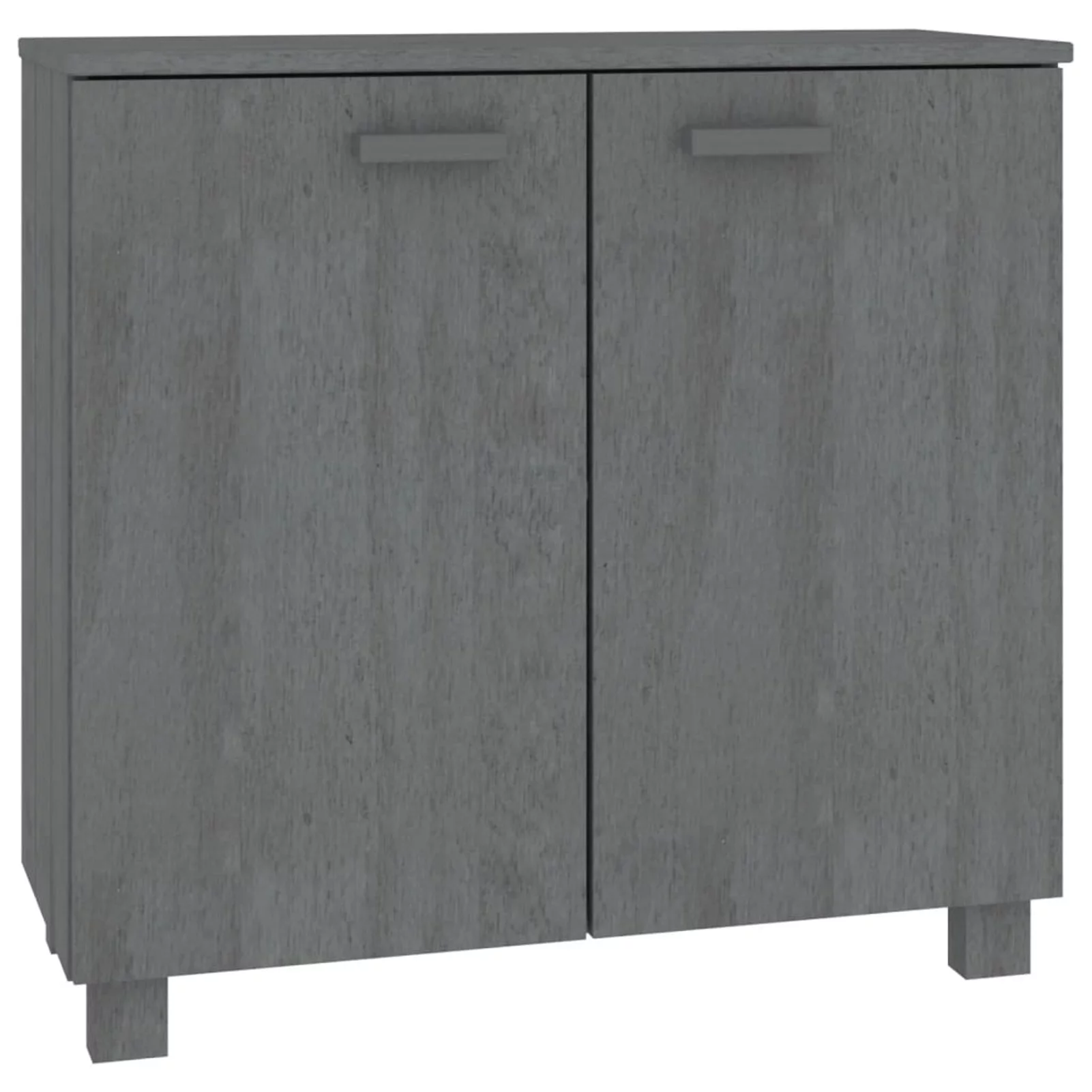 Festnight Sideboard Dark Gray 33.5"x13.8"x31.5" Solid Wood Pine