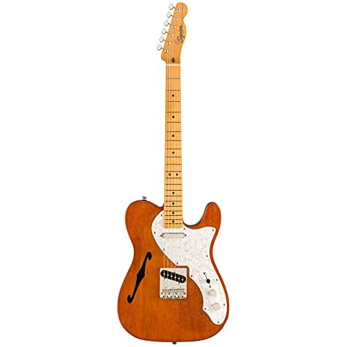 Squier Classic Vibe 70s Thinline Telecaster Electric Guitar, with 2-Year Warranty, Natural, Maple Fingerboard