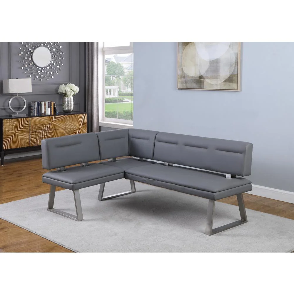 Tufted Reversible Nook in Gray