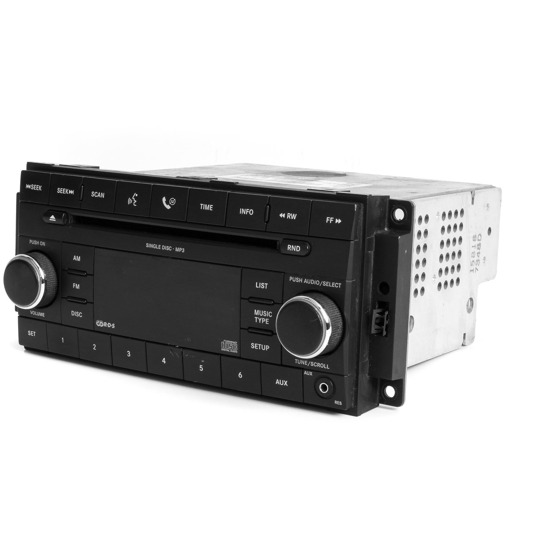 1 Factory Radio Jeep Wrangler Dodge Caravan 2008 Am FM Radio CD Player AUX W Sat P05064411AF Res