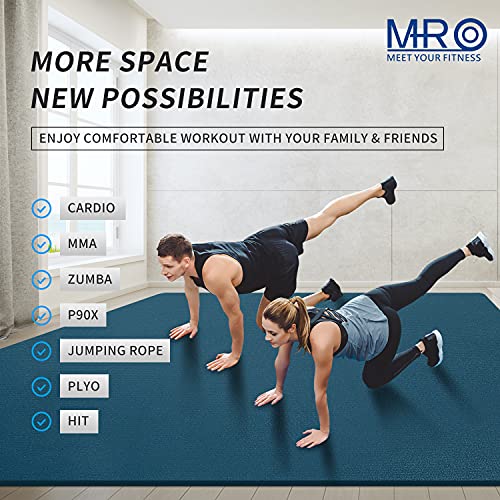 MRO Extra Large Exercise Mat 12'x7'/9'x7'/7'x7'/7'x5'(7mm), High-Density Workout Mats for Home Gym Flooring, Non-Slip, Extra Thick Durable Cardio Mat