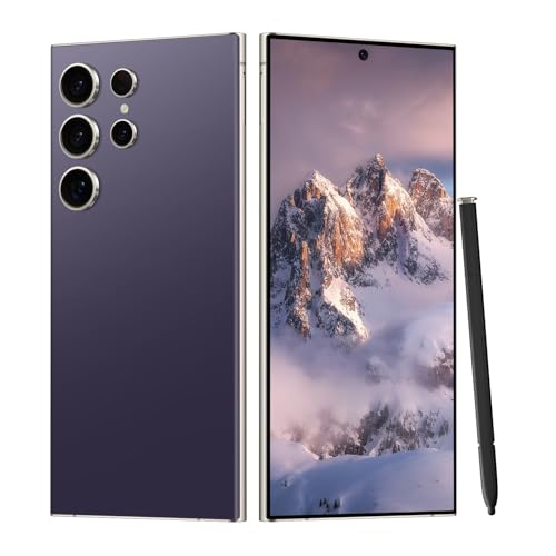 Unlocked Cell Phones C24 Ultra Smartphone Android 13 Phones 8GB+256GB/6.8" HD Screen/Dual SIM/108MP+48MP Camera/6800 mAh/Built-in Pen (Light Cyan)