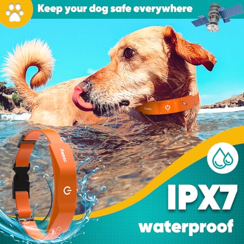 GPS Electric Dog Fence with Free App, Wireless Fence System with Training Collar, Portable Fence for Outdoor Use
