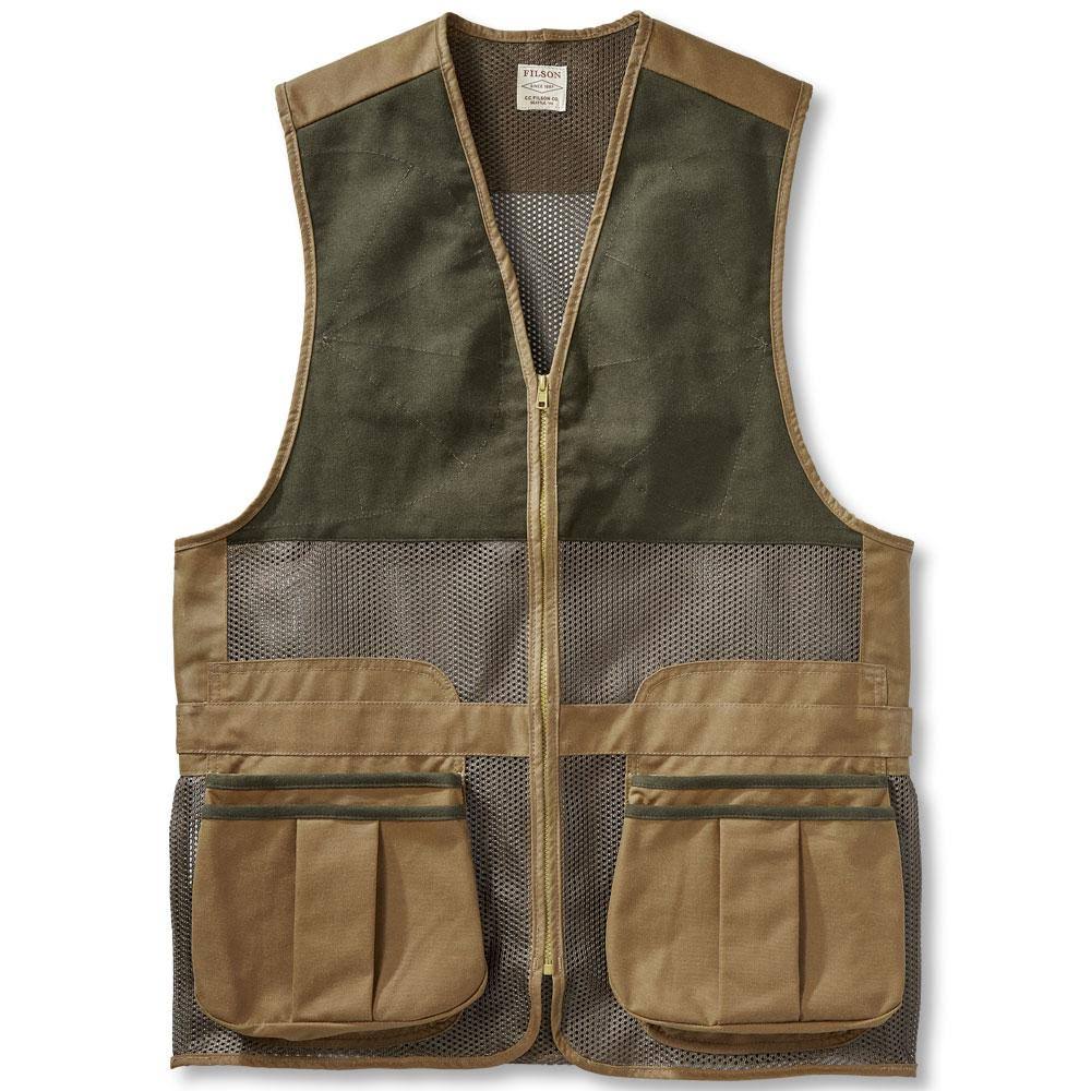 Filson Men&s Light Shooting Vest - Medium - Dark Tan