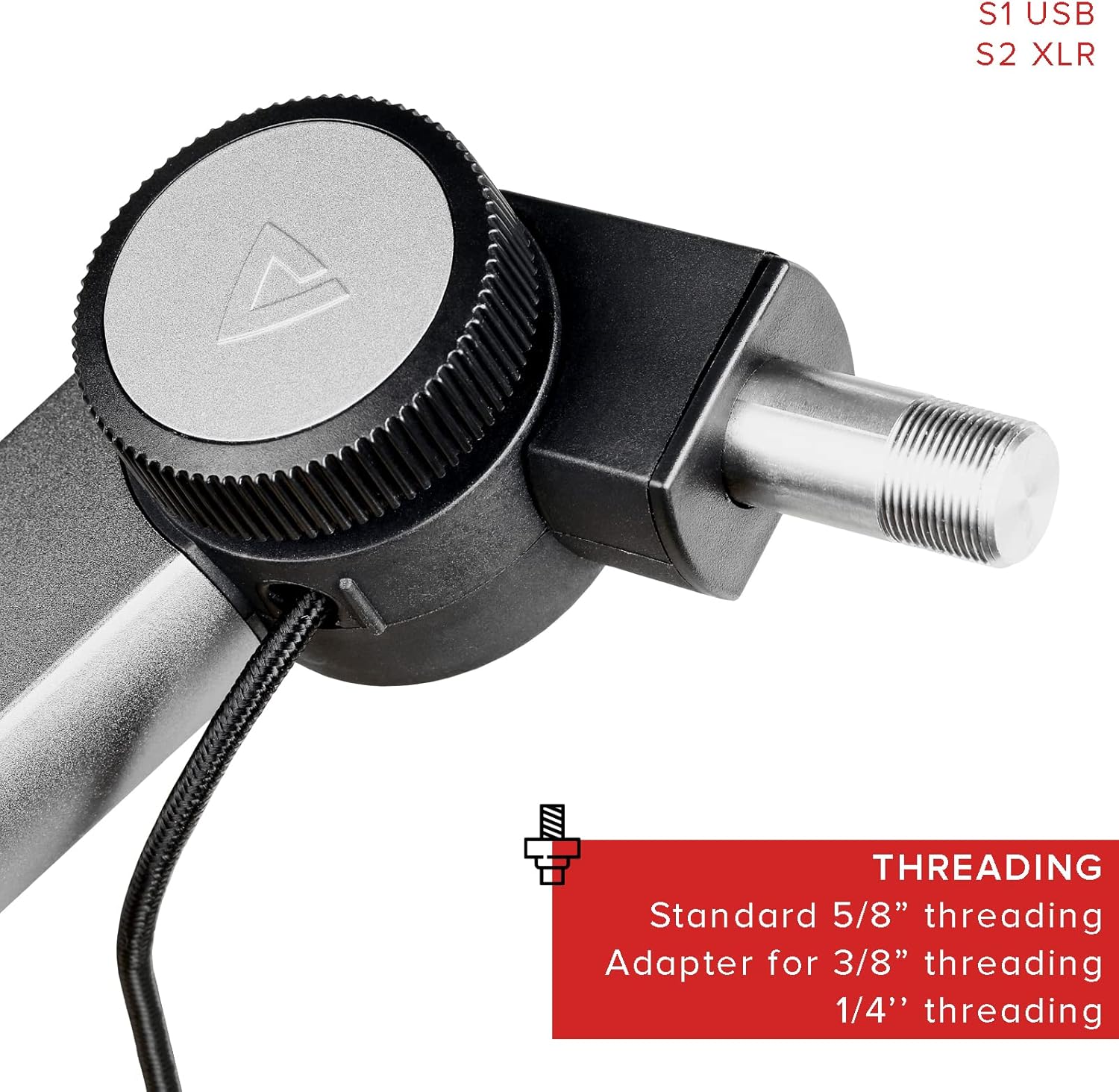 THRONMAX Caster Adjustable Microphone Boom Arm Stand, Made of Aluminium For Broadcasting Studio, youtubers