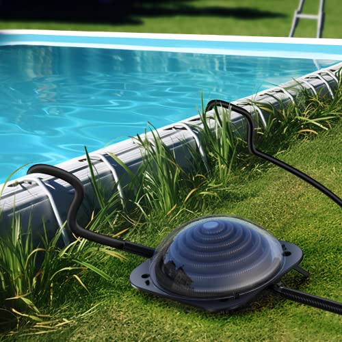 Curve Solar Pool Heater, Made for Above-Ground and Inground Pools, Includes Two Hoses & Clamps, Two Adapters