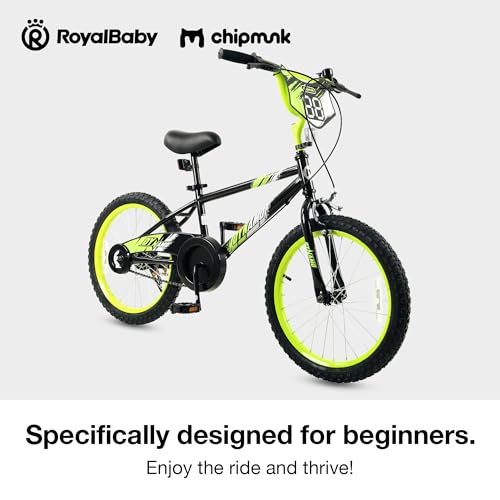 Chipmunk Kids Bike Toddlers 12 14 16 18 Inch Wheel Bicycle Beginners Boys Girls Ages 3-11 Years, Multiple Color Options